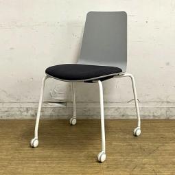 コクヨ　ミケット　スタッキングチェア・ダイニングチェア　座パッド付　キャスター脚　オフィスのカフェ化やリフレッシュスペースに最適【ABW】