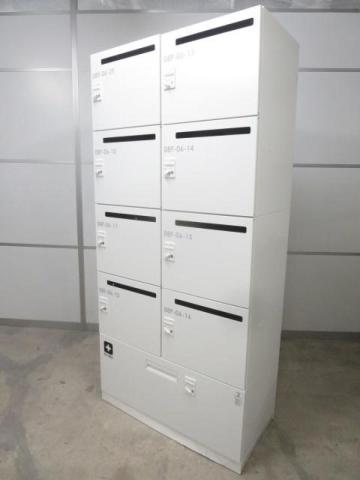 【ダイヤル錠タイプでセキュリティ対策もバッチリ！】■コクヨ　イノンシリーズ　8人用パーソナルロッカー　メールポスト付　H1910mm　■便利に使える引出し収納付【メールロッカー】【KOKUYO　iNON】