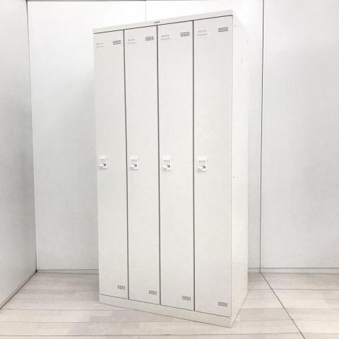 【個人の衣服や荷物をしっかり管理!使い勝手の良い4人用ロッカー】■クロガネ(KUROGANE)製 SLBシリーズ 4人用ロッカー 更衣用ロッカー W900×D515㎜ ■ホワイト ■ダイヤル錠 【移転や増員におすすめ!!】【弊社使用欄:A01042969】【SN】