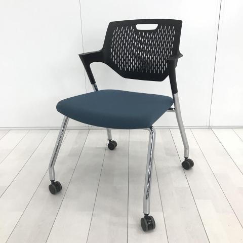 【中古】パート 9319RE F008 オカムラ（okamura） スタッキングチェア