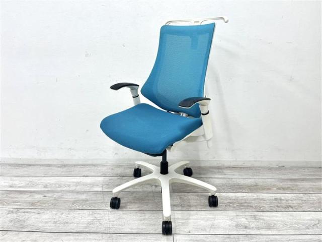 【中古】エフメッシュ  イトーキ（ITOKI） 肘付ハイバックチェア