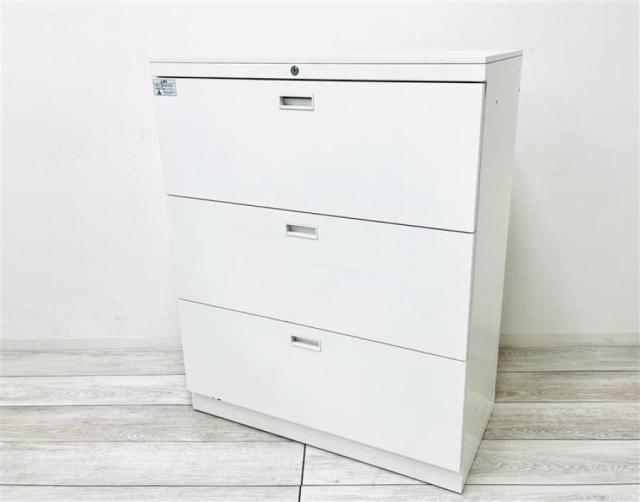 【中古】ピュアスペース  クロガネ ローキャビネット／ラテラル