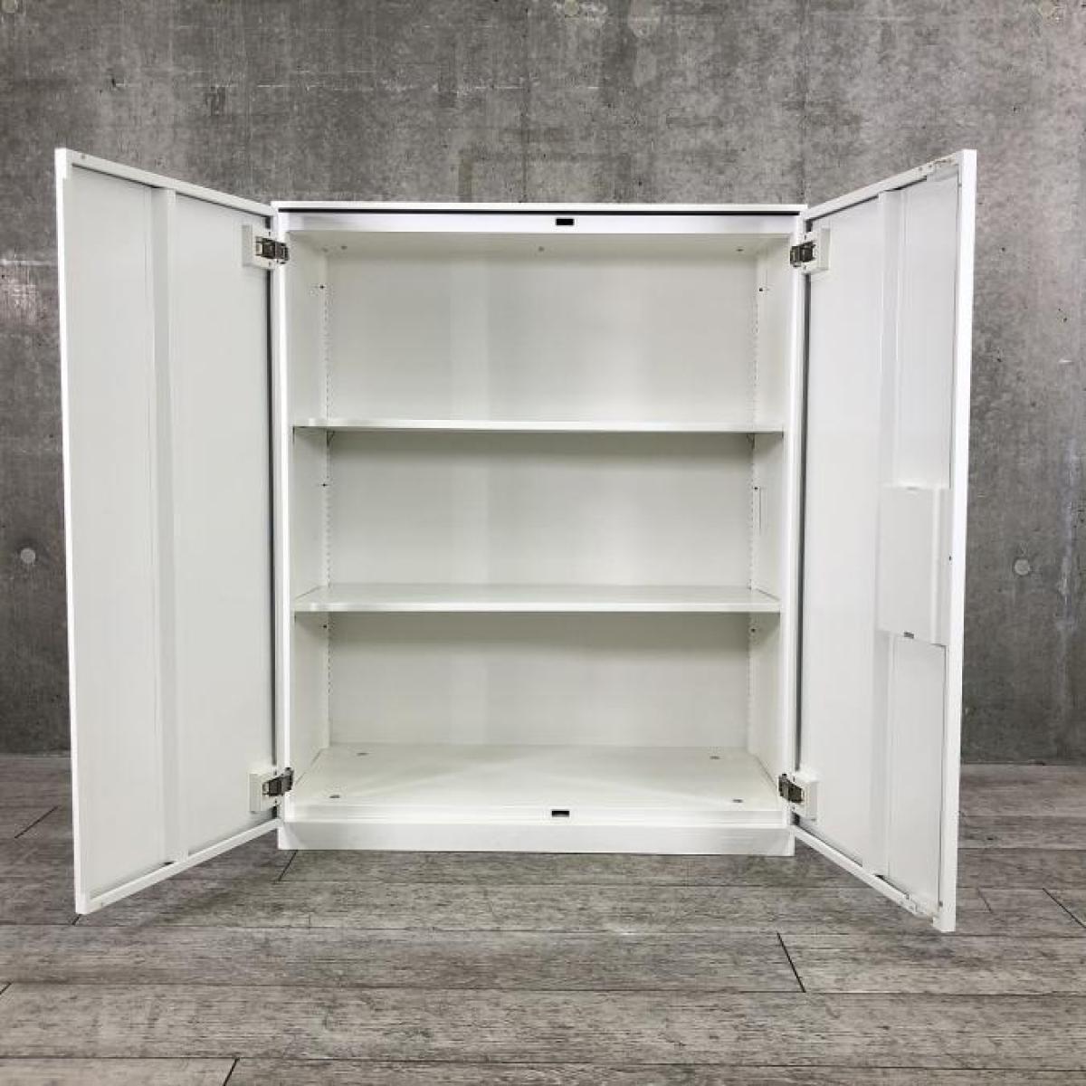 オカムラ　レクトライン　ローキャビネット　両開き 中古】レクトライン オカムラ/okamura ローキャビネット／両開き