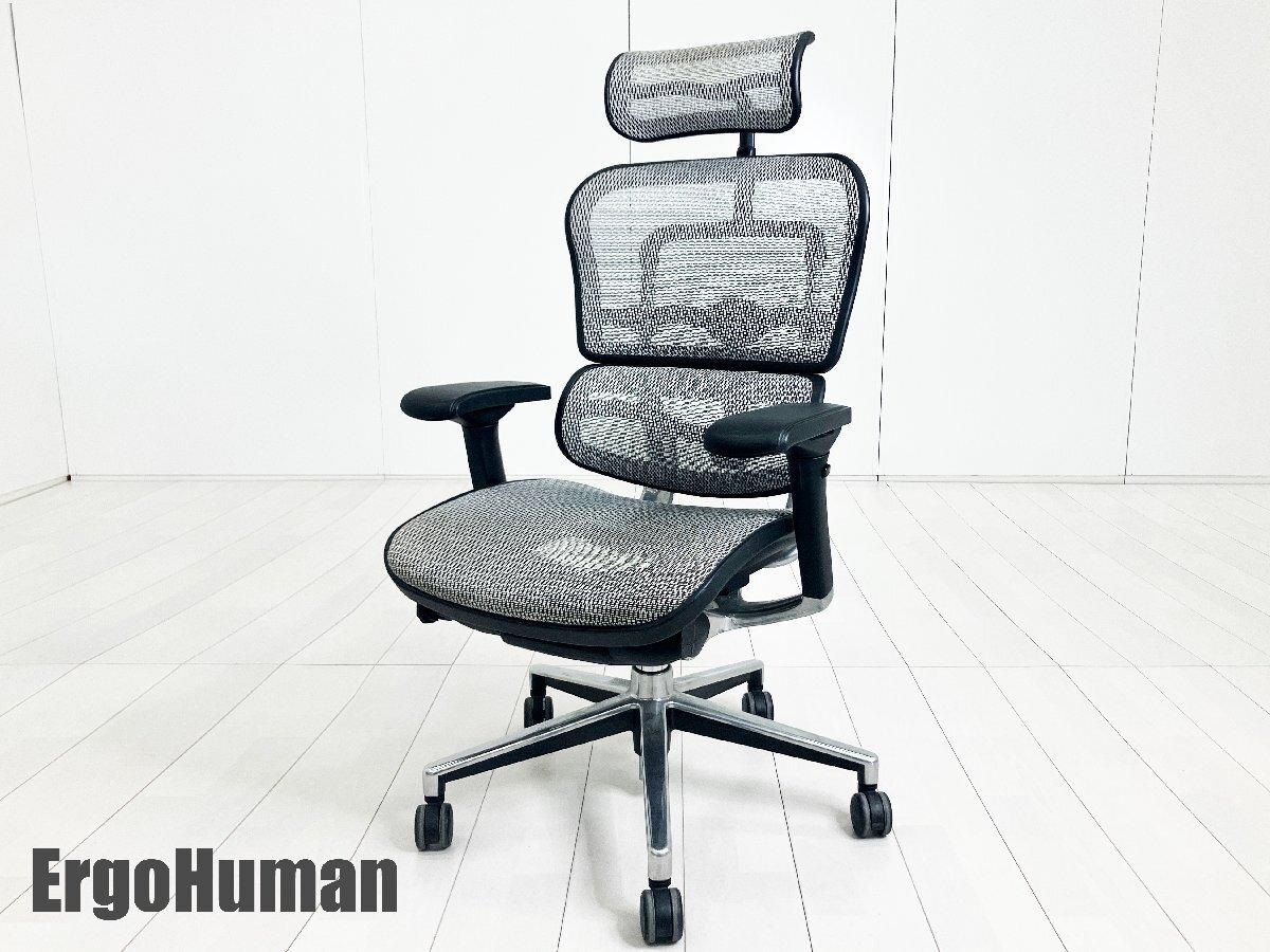Ergohuman/ エルゴヒューマン　ベーシック　ヘッドレスト付　メッシュ 　ブラック
                        ベーシック
                                    中古
            