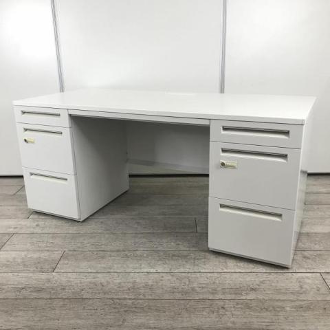 【中古】スカエナ 5-110-6610/5-110-6550 ウチダ（UCHIDA) 両袖机