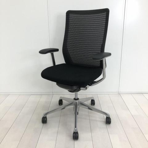 【中古】コーラルメッシュ CQ45BR FSH1 オカムラ（okamura） 肘付ハイバックチェア