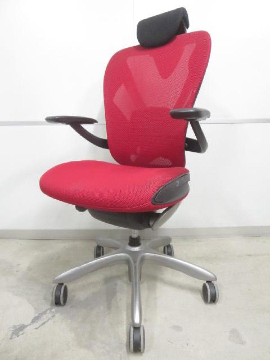 【スタイリッシュでオシャンティーなデザイン！】■イナバ(Inaba)　エクセアチェア(Xair)　可動肘付　レッド 　※フレームに擦りキズがあるためお安く！【ABW】
                        Xair
                                    中古
            