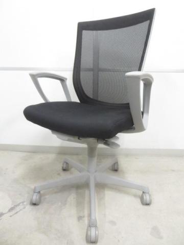 【中古】エスクードメッシュ C447GR-FHB1 オカムラ（okamura） 肘付ハイバックチェア