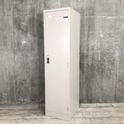 【安心の国内メーカー！掃除用具入れにもおすすめ！】■コクヨ(KOKUYO)製　LKロッカーシリーズ　1人用更衣ロッカー　縦型ロッカー　W455×D515㎜　■ニューグレー　■シリンダー錠