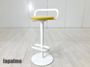 lapalma / ラパルマ　MAK / マック 昇降式ハイスツール　パトリック・ノルゲ　ホワイトｘイエロー　カウンターチェア