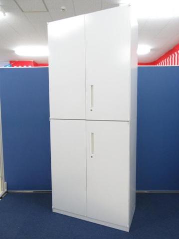 【省スペースにオフィスの書類をスッキリ整理！】■ウチダ　上下両開き書庫セット　W900×D450×H2150mm　ホワイト【UCHIDA　HS】