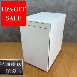 【南】オカムラ製のサイド取っ手ワゴン【プロユニット/ホワイト】が入荷しました！　＊良品を格安で！「オフィスバスターズ福岡南店」は、福岡を拠点として、全国へ中古オフィス用品・オフィス家具を提供しております。