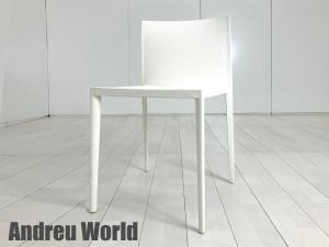 Andreu World / アンドリュー・ワールド　Sail Armless Chair / セイル アームレスチェア　スタッキングチェア　ホワイト