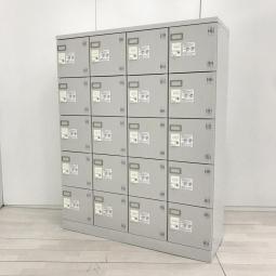 【これ1台で20人分の収納力！多目的用ロッカー！！】■豊国工業製　20人用：4列×5段収納　■W1200×D380×1510㎜　■ダイヤル錠　■グレー【A01041731】【2601】