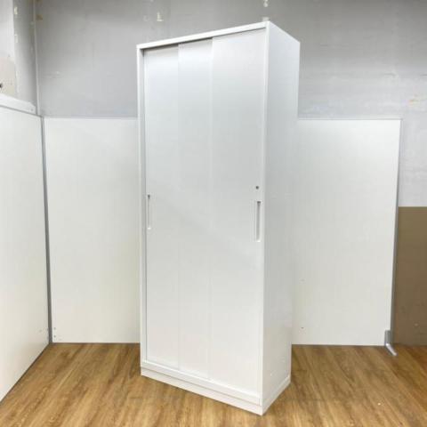 【超レア！！】■UCHIDA/内田洋行　■HSシリーズ　■ホワイト/white　■中央の書類も取りやすい！　3枚引違い書庫　■オススメ/大人気/定番商品　【弊社使用欄：A90800113】【SN】