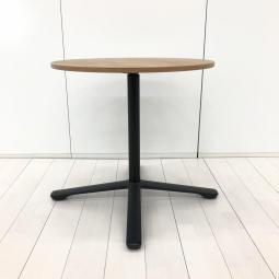 レア/希少/おすすめ　イトーキ(ITOKI)製　ノットワーク (Knot Work) シリーズ　丸テーブル　昇降テーブル　W750×H720～1000㎜　■キャスター付き　■天板：トリニティオーク/脚：ブラック