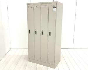 ■コクヨ(KOKUYO)製　LKシリーズ　4人用更衣ロッカーW900×D515×H1790㎜　■ニューグレー　■シリンダー錠　【弊社使用欄：A01049653】