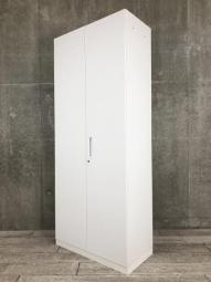 【扉が大きく開いて出し入れしやすい！たっぷり6段収納できます】■コクヨ（KOKUYO）製　エディア（EDIA）シリーズ　両開き書庫　■W900×D450×H2100mm　■シリンダー錠　■ベース有り　■ホワイト