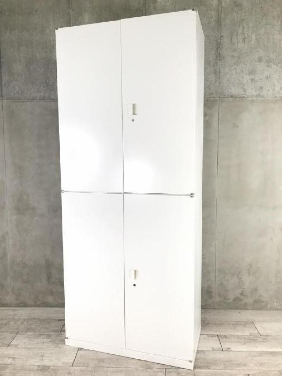 【4セット入荷】大収納量！両開き+両開きの書庫セット！！清潔感のあるホワイトカラーです！■オカムラ/３S/ホワイト
                        3S 書庫
                                    中古
            