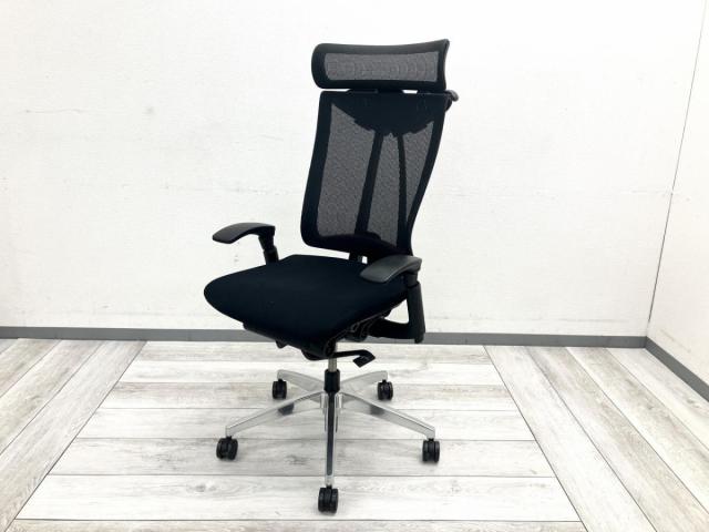 【中古】セレーオチェア KF-530JB-ZTT1 イトーキ（ITOKI） 肘付ハイバックチェア