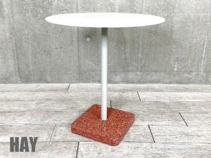 HAY/ヘイ　テラゾー ラウンドテーブル　スカイグレー × レッドベース　デンマーク　北欧　ニューノルディック　カフェテーブル