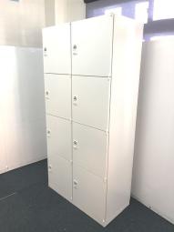 【定価約23万円！！ダイヤル式８人用パーソナルロッカーの入荷です！！】■ホワイト■おつとめ品■内田洋行■HSパーソナル　オフィスバスターズ　神戸三宮店