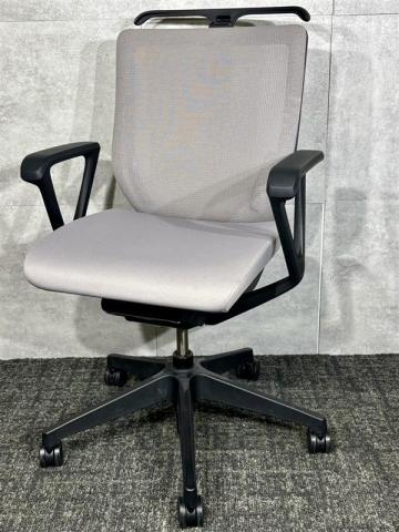 【中古】ミレッザ ロッキング無 KF-960JB-T1W6W6 イトーキ（ITOKI） 肘付ローバックチェア