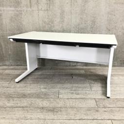 【上長デスクの定番！！W1400】平机　コクヨ　IS　ホワイト　引き出し付き【配線カバーも充実の高品質デスク！】