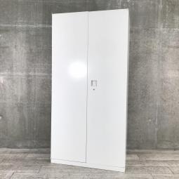 【圧倒的な保管量！　オフィス書類をスッキリ整理！】■オカムラ(okamura)製　レクトライン(Rectline)シリーズ　両開き書庫　ハイキャビネット　H1810㎜　■ホワイト　■シリンダー錠