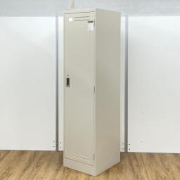 【安心の国内メーカー！掃除用具入れにもおすすめ！】■コクヨ（KOKUYO）製　LKシリーズ　1人用ロッカー　更衣用ロッカー　W455×D515㎜　■シリンダー錠　■ニューグレー　【移転や増員を検討されている方にオススメ！】