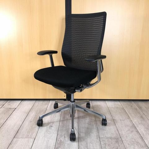 【中古】コーラルメッシュ CQ45BR FSH1 オカムラ（okamura） 肘付ハイバックチェア