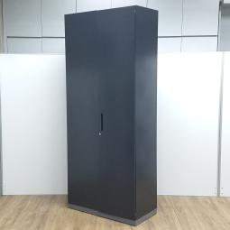 ★コクヨ製　エディア　ブラック　W900サイズ　W900xD450H2150　シリンダー　A4ファイル6段収納の大容量書庫！　どんなオフィスにもマッチ！　高さH2150サイズのため搬入経路に注意！！　ハイキャビネット　両開き書庫！！