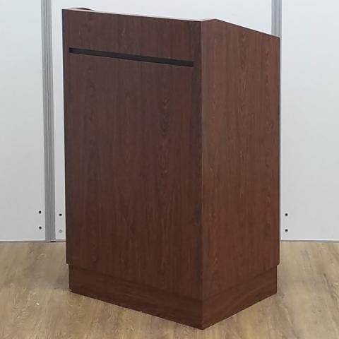★【訳あり品：剥がれ・キズあり】ブラウン　レクチャーテーブルや演台！！※保障対象外品になります。