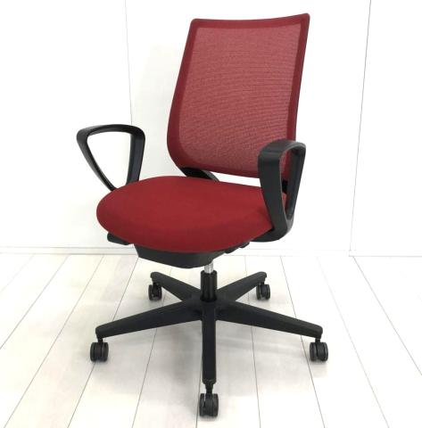 【中古】ミトラ2 C04S-10M-BK1 コクヨ（KOKUYO） 肘付ローバックチェア