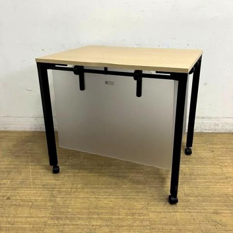 【在庫入替セール】コクヨ　MULTIS（マルティス）　コンパクトテーブル　ナチュラル天板×ブラック脚　キャスター付き　オプションでパネルも付属【ABW】