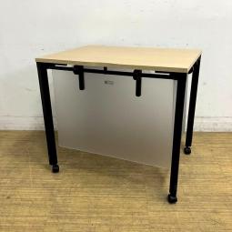 【在庫入替セール】コクヨ　MULTIS（マルティス）　コンパクトテーブル　ナチュラル天板×ブラック脚　キャスター付き　オプションでパネルも付属【ABW】