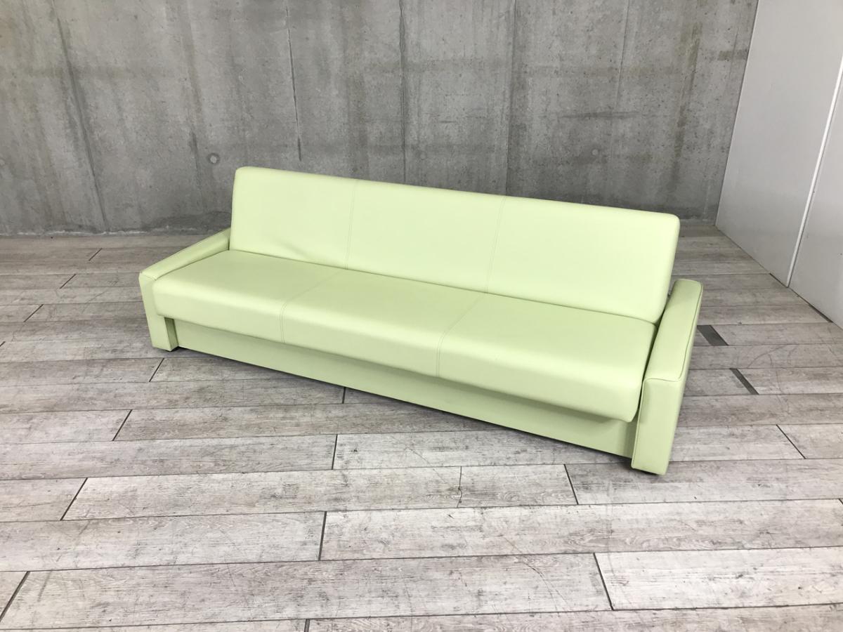 【オフィスをオシャレに！】　■オカムラ（okamura）　3人用ソファーベッド　座面下に収納あり　■ウレタンフォーム　ビニールレザー　■ミントグリーン【HU】【ABW】【関東倉庫在庫品】【弊社使用欄：A01043313】
                        その他シリーズ
                                    中古
            