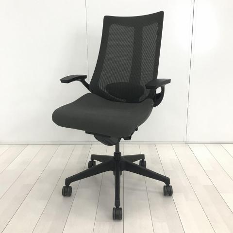 【中古】アクト メッシュ 樹脂 KG-455JV-T1W2 イトーキ（ITOKI） 肘付ハイバックチェア