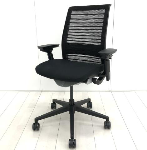 【中古】シンクチェア（新モデル） 465A300 Steelcase（スチールケース） 肘付ハイバックチェア