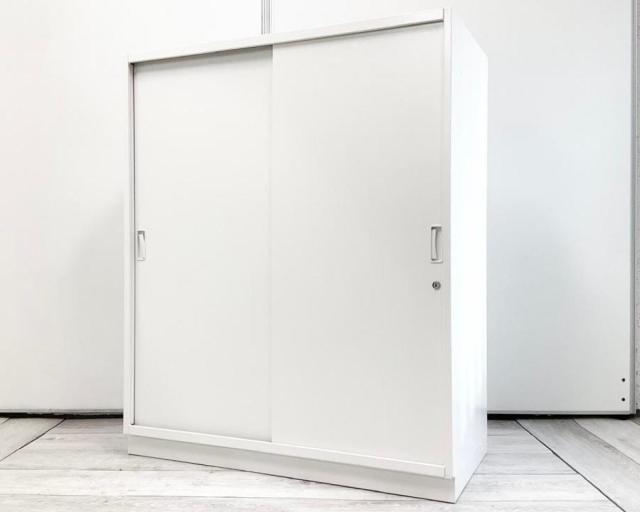 【中古】シンライン HTM-109GSN-W9 イトーキ（ITOKI） ローキャビネット／引き違い