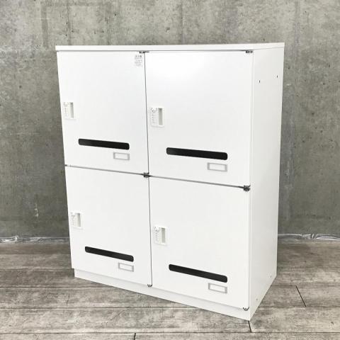 【中古】シンラインロッカー HCN-109HFR1-W9 イトーキ（ITOKI） 4人用パーソナルロッカー