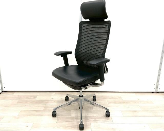 【中古】コーラルチェア CQ8ABS FSV1 オカムラ（okamura） 肘付ハイバックチェア
