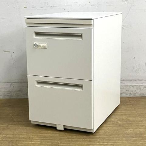 【在庫入替セール】ウチダ　STワゴン　3段ワゴン　ダイヤル錠　人気のホワイト　※番号検索キーは別途費用にて作成可能です