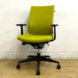 【在庫入替セール】コクヨ　ウィザード2（Wizard2）チェア　ライトオリーブ×ブラックフレーム　固定肘付きハイバック　コートハンガー付き【愛知・名古屋・豊田・静岡・浜松】
