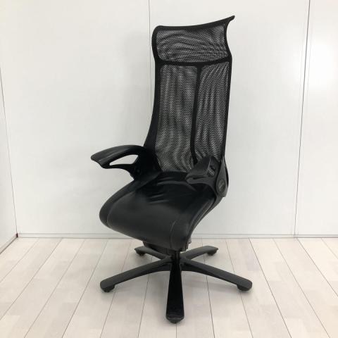 【中古】レオパード CE93BS 004 オカムラ（okamura） 肘付ハイバックチェア