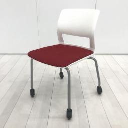 【ビタミンカラーのスタッキングチェア！】　■コクヨ（KOKUYO）　CK-160 シリーズ　■スタッキングチェア　背：樹脂タイプ 　 脚：ゴム単輪キャスター　【HU】【関東倉庫在庫品】【弊社使用欄：A01011044】