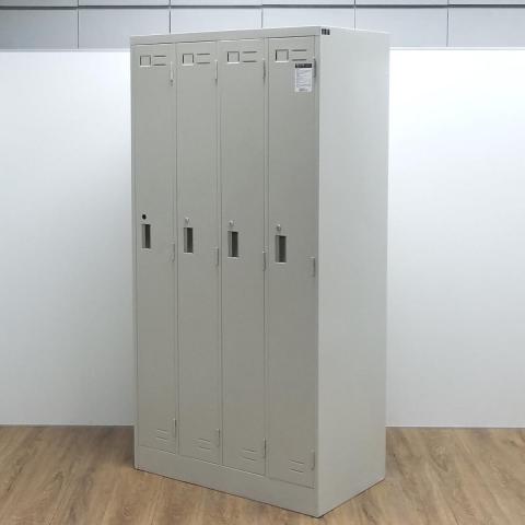 【コートなど長い商品も収納可能な縦長ロッカー!増員時にも!】■コクヨ(KOKUYO) LKロッカー 4人用更衣ロッカー ■ニューグレー W900×D515㎜ ■シリンダー錠