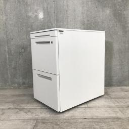 【収納力抜群の3段ワゴン！中段と下段にはＡ４サイズのファイル等が収納できるサイズ！】■イトーキ製　CZR　3段ワゴン　フリアド用ワゴン　H650㎜　■1段目浅型　■ホワイト　■シリンダー錠