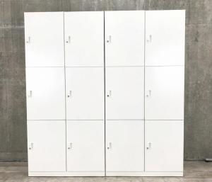 2台1セット！【上下3段で省スペースに収納！多人数使用で空間を有効活用できる6人用更衣ロッカー！】/オススメ(おすすめ) /人気商品【弊社使用欄：A01031247】■6人用ロッカー　パーソナルロッカー　W900×D450×H1810㎜　■ホワイト　■シリンダー錠/コクヨ/エディア