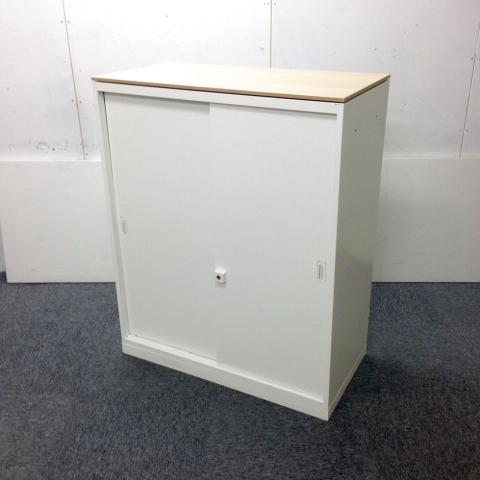 【中古】レクトライン  オカムラ（okamura） ローキャビネット／引き違い